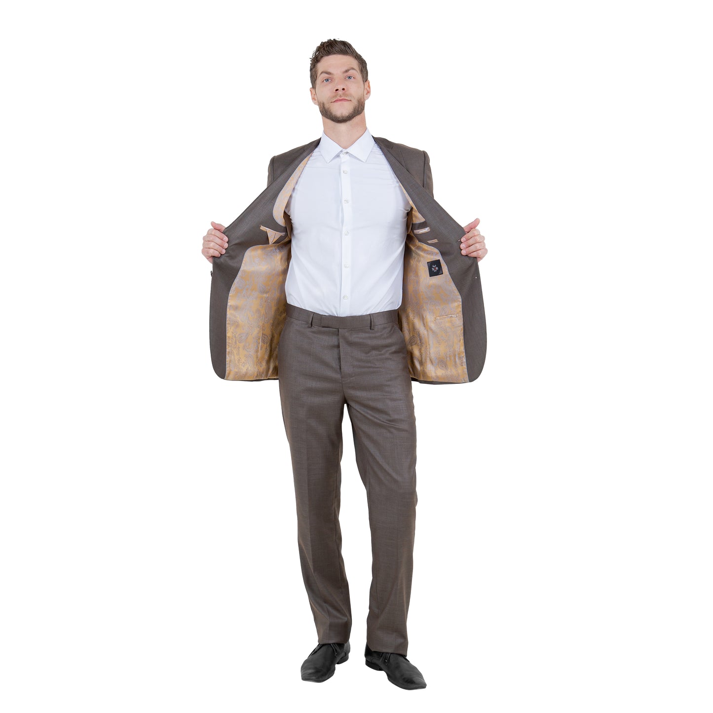 Cocoa Men's 2pc Sharkskin Suit Slim-Fit