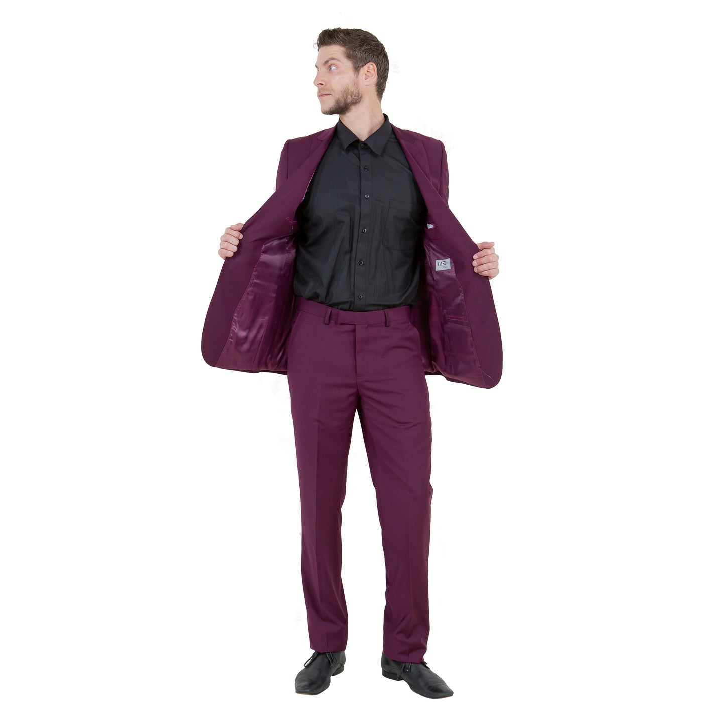Burgundy Solid 2-PC Slim Fit Performance Stretch Suits