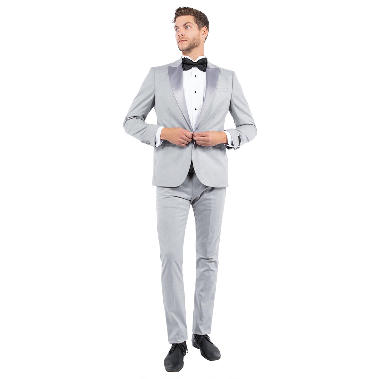 Men's Tailored-Fit Suits Separates Tuxedo Jacket w/ Peak Lapel