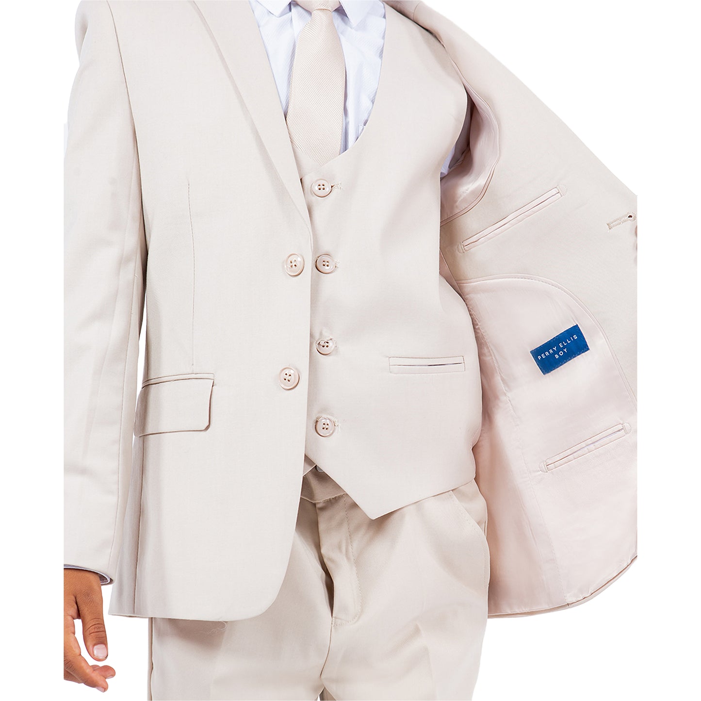 Perry Ellis Boy's 5pc Solid Suit