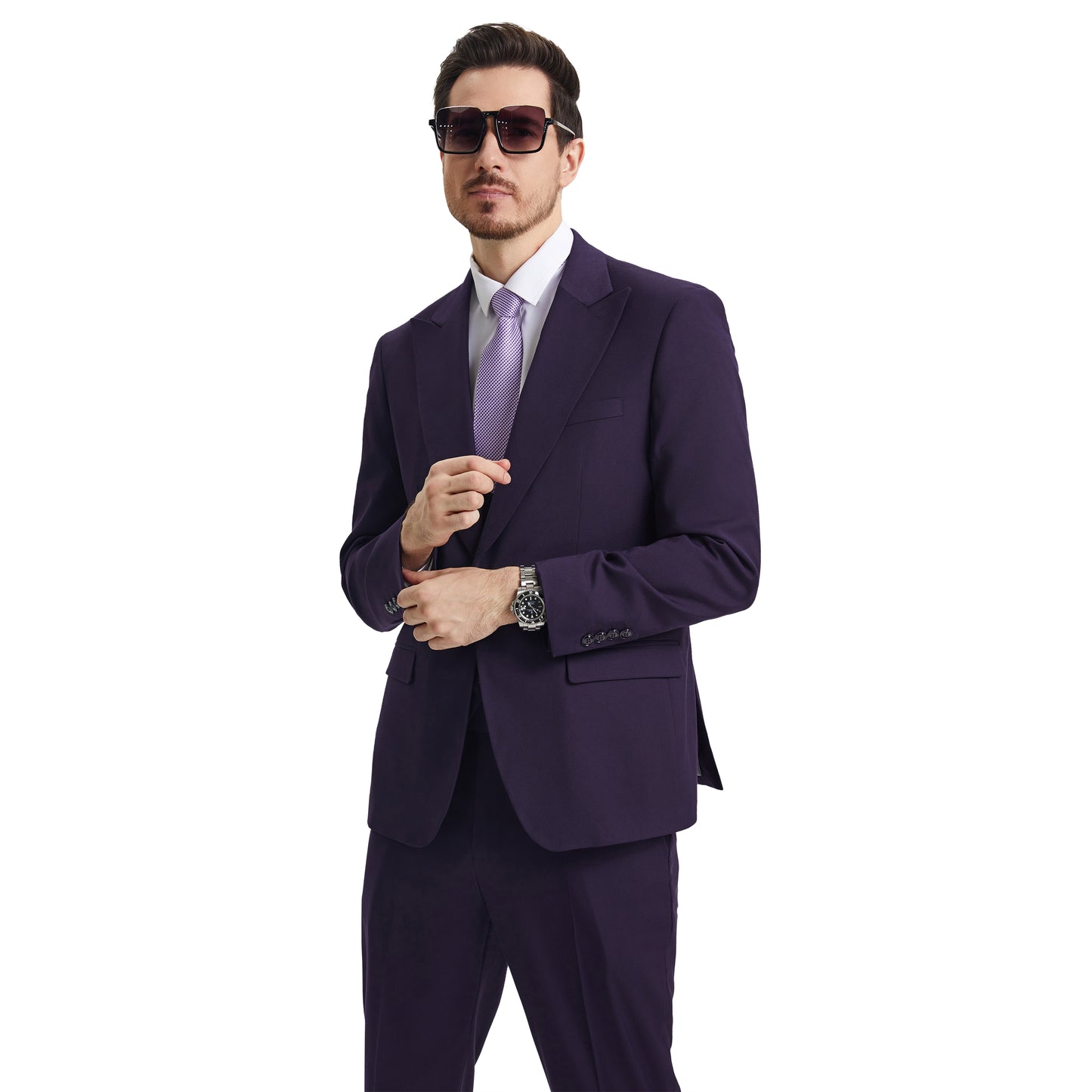 Men's Stacy Adams Hybrid-Fit 3pc Suit Set, Jacket Vest and Pants