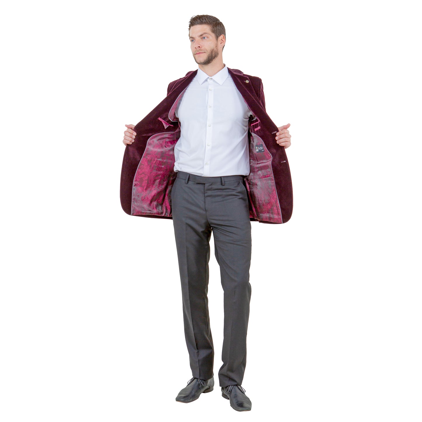 Men's Modern Fit Velvet Blazer Only